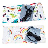 Usb Charging Baby Bottle Warming Cover Set of 2 - Dino & Cars - Rainbow & Cars - Unisex