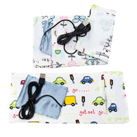 Usb Charging Baby Bottle Warming Cover Set of 2 - Dino & Cars - Rainbow & Cars - Unisex