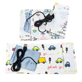 Usb Charging Baby Bottle Warming Cover Set of 2 - Dino & Cars - Rainbow & Cars - Unisex