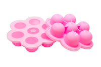 Reusable Pop-Out Silicone Baby Food Freezer Container with Lid (Set of 2)