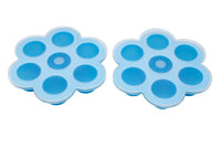 Reusable Pop-Out Silicone Baby Food Freezer Container with Lid (Set of 2)