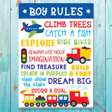 Boys: Set of 1 - Boys Rules Canvas & More 