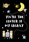 Boys: Set of 1 - You are the center of my Galaxy Canvas & More 