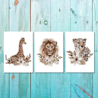 Unisex: Set of 3 - Wild Animal prints (1) Canvas & More 